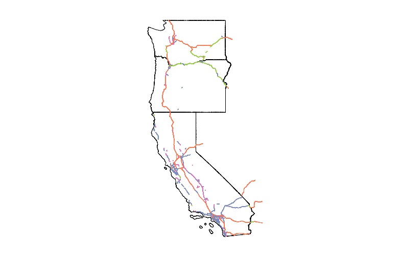 western us states with major roads